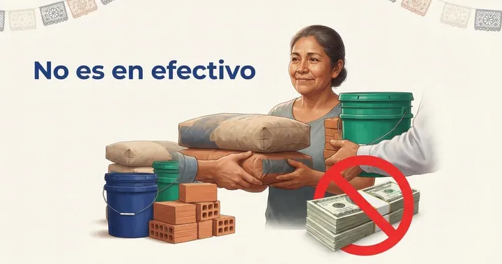Portada de la guía: Apoyo de Vivienda Bienestar: ¿es efectivo o materiales?