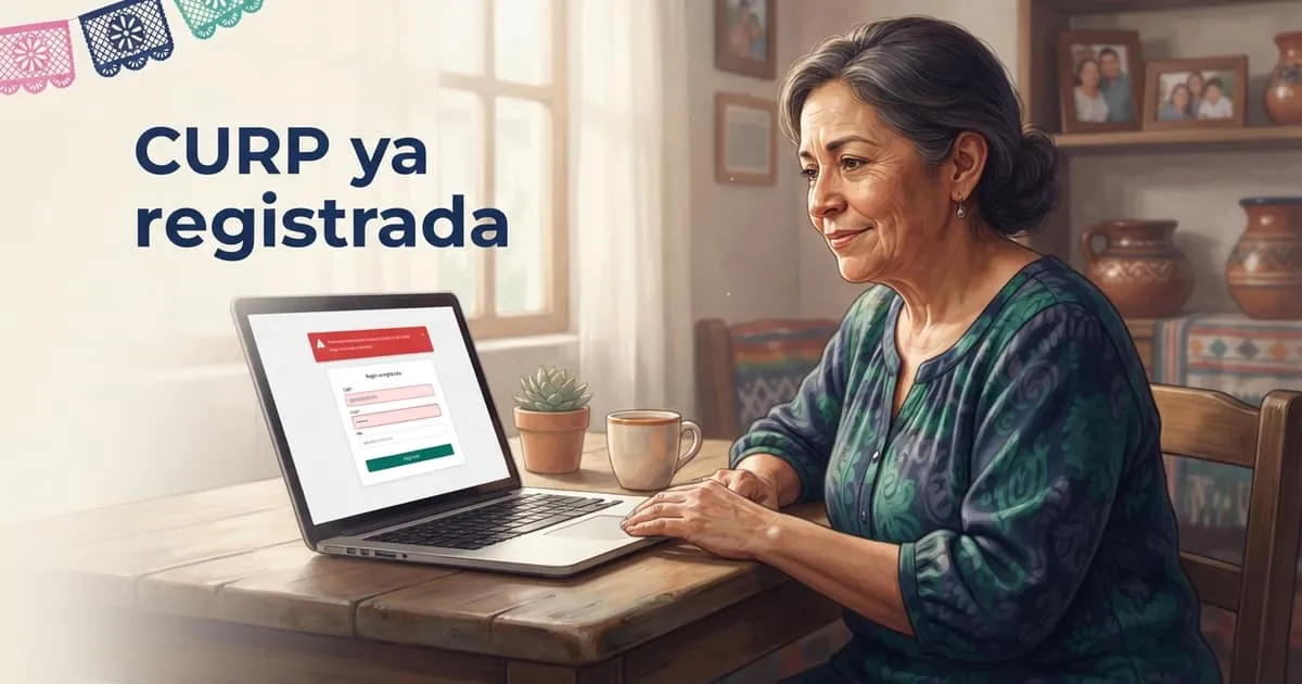 Portada de la guía: Error Llave MX: la CURP ya está registrada, solución