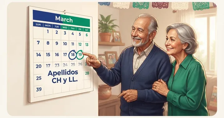 Portada de la guía: Apellidos con CH y LL: qué día cobran la pensión?