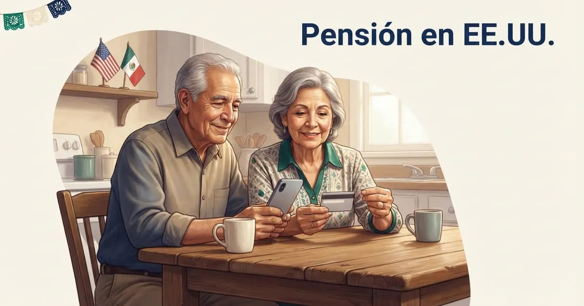 Portada de la guía: Mexicanos en Estados Unidos cobran la Pensión Bienestar?