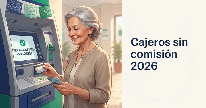 Portada de la guía: Cajeros sin comisión para retirar tu pensión 2026