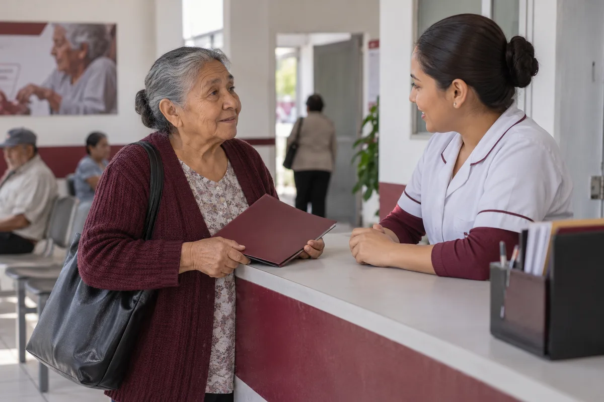 Imagen editorial ilustrativa sobre Credencial del Servicio Universal de Salud: registro para pensionados del Bienestar