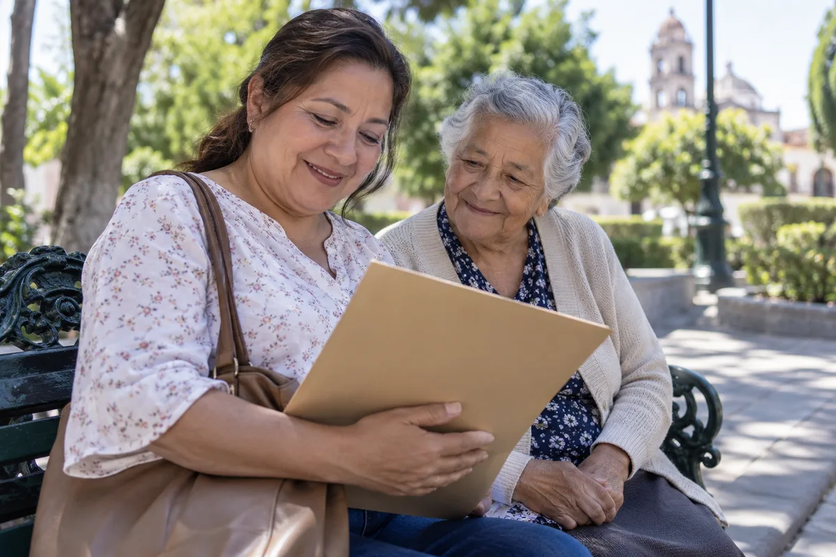 Imagen editorial ilustrativa sobre Pensión Mujeres Bienestar a los 65 años: pasas a Adultos Mayores