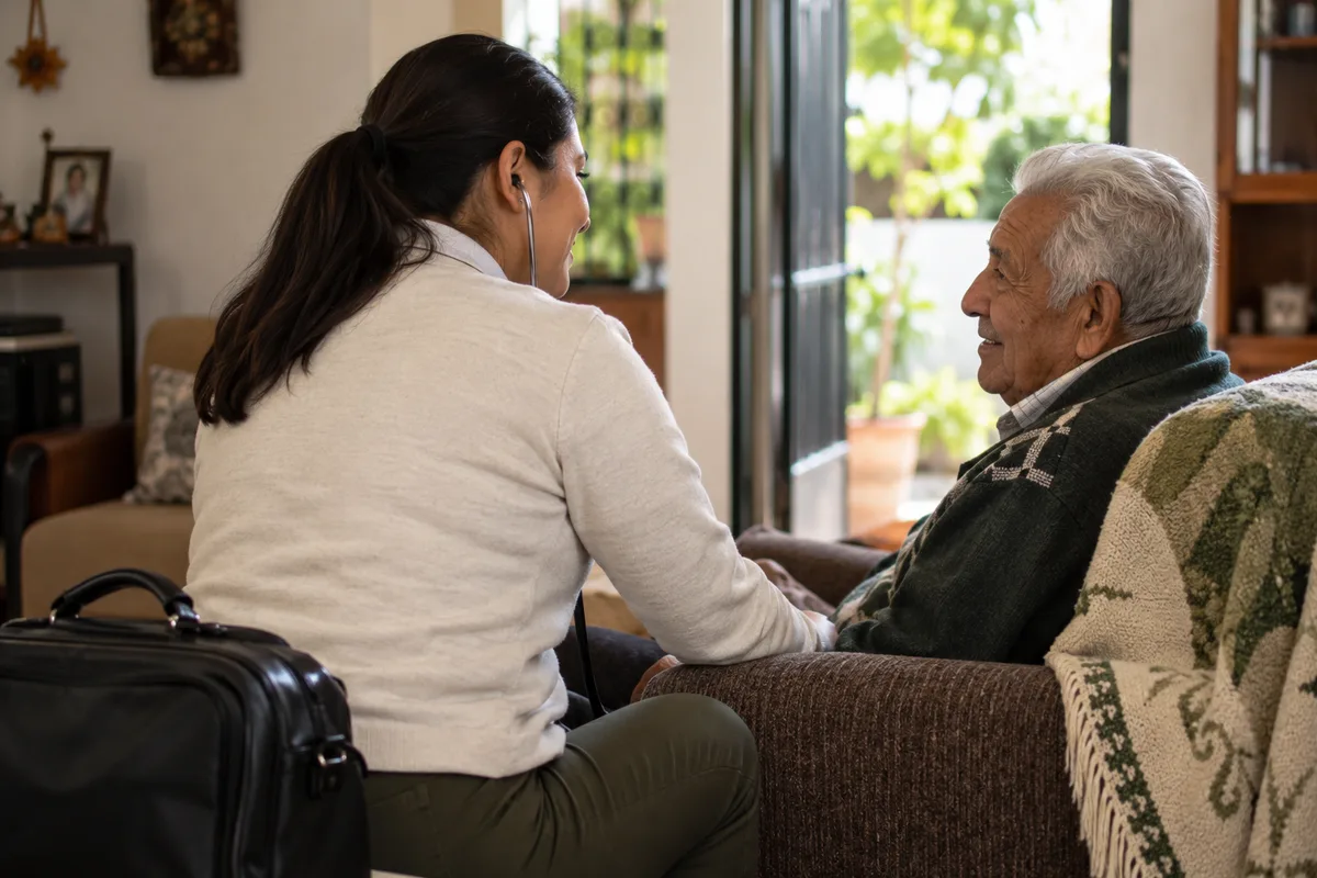 Imagen editorial ilustrativa sobre Salud Casa por Casa: quién te visita y qué revisa