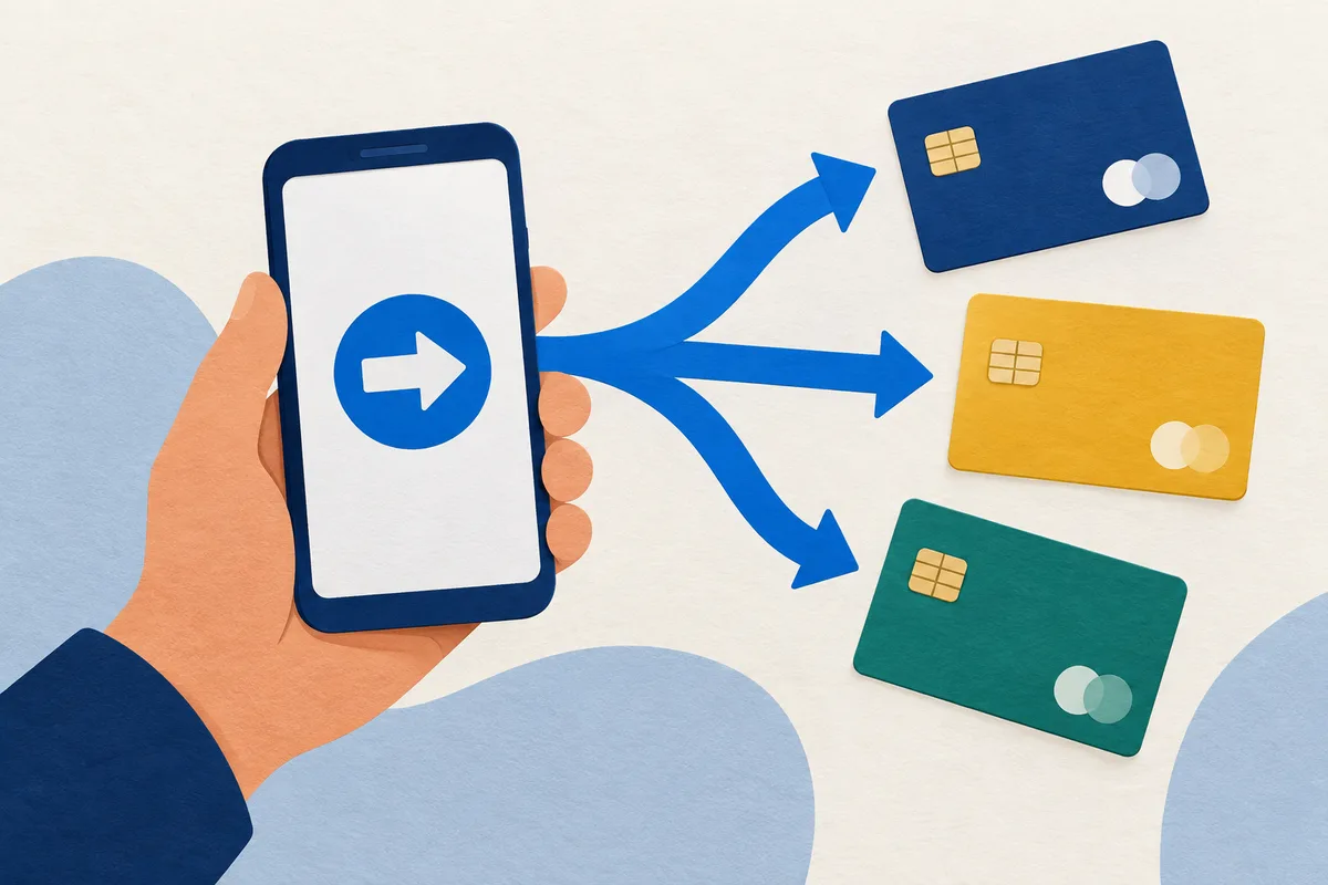 Ilustración editorial: Transferir dinero de la Tarjeta Bienestar a otro banco desde la app: BBVA, Mercado Pago y más