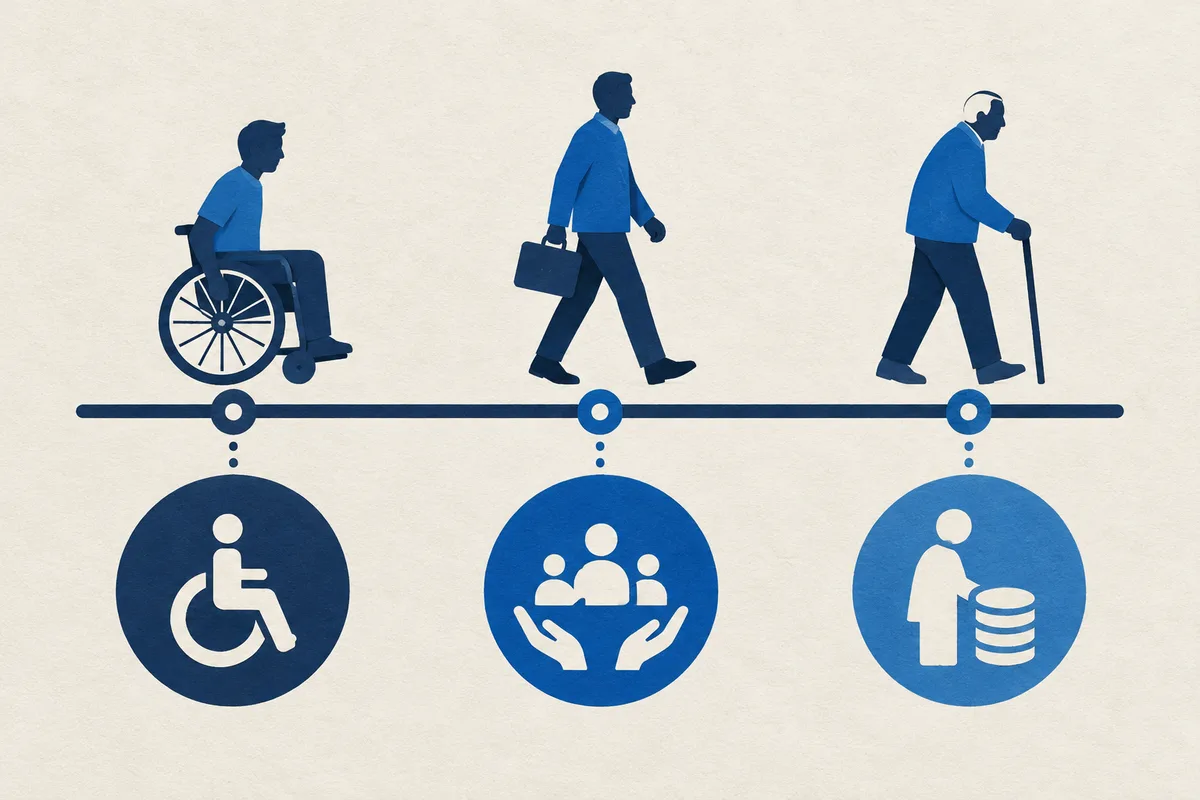 Ilustración: esquema de una línea de edad (30