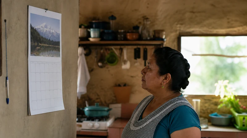 Un calendario de pared en la cocina, para no perder la fecha de pago